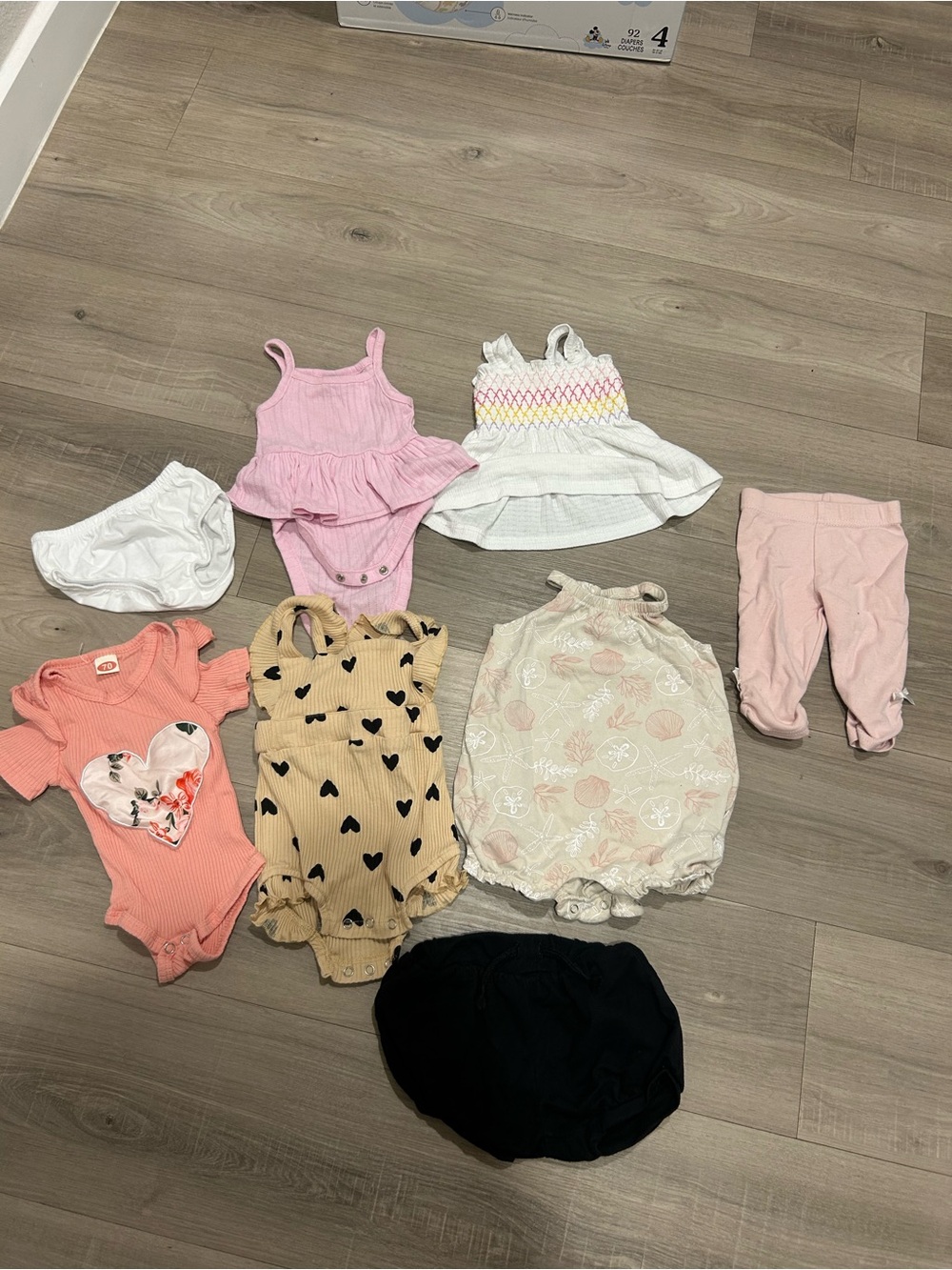 Baby Girl Clothing Bundle - Pink, White, Beige, Black